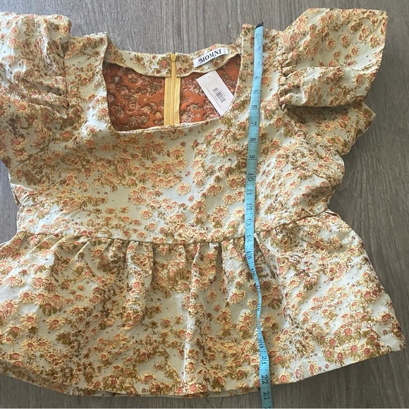 Momni Peplum Sunflower Top NWT - Picture 6 of 11